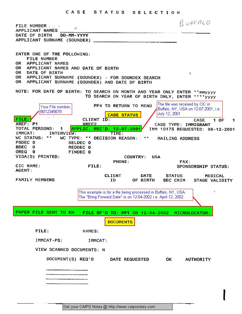 CAIPS Notes Sample Page 1