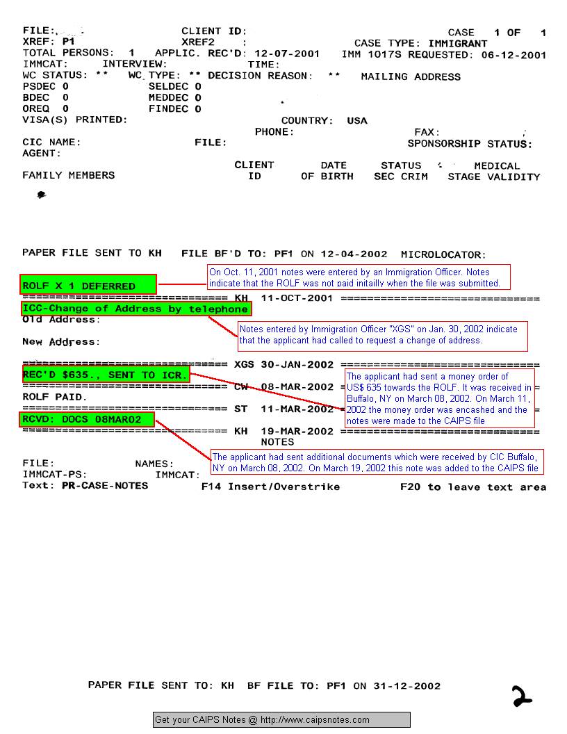 CAIPS Notes Sample Page 2