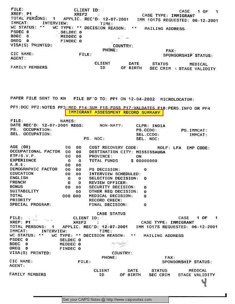 CAIPS Notes Sample Page 4
